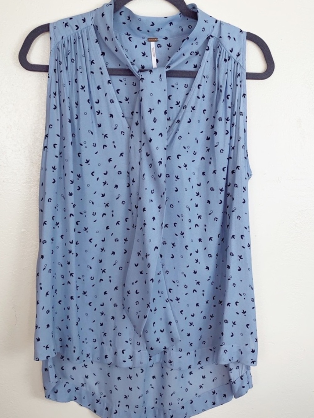 Free People Sleeveless Tie-Front Blouse